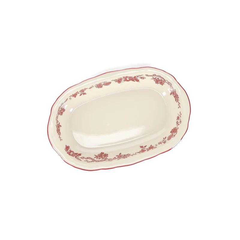 Serveerschaal 26,5x17,5xH4,5cm ovaal burgundy Cyril