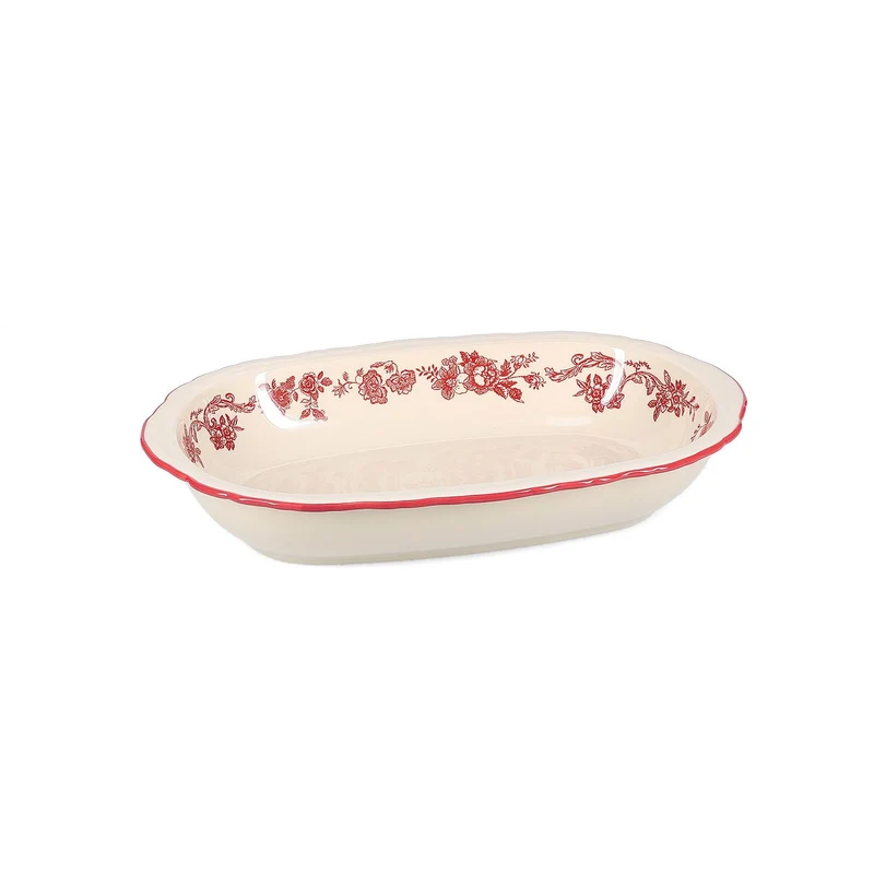 Serveerschaal 31,5x21xH5,5cm ovaal burgundy Cyril
