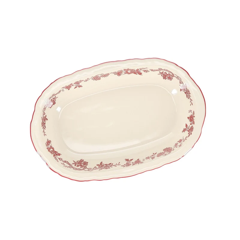 Serveerschaal 31,5x21xH5,5cm ovaal burgundy Cyril