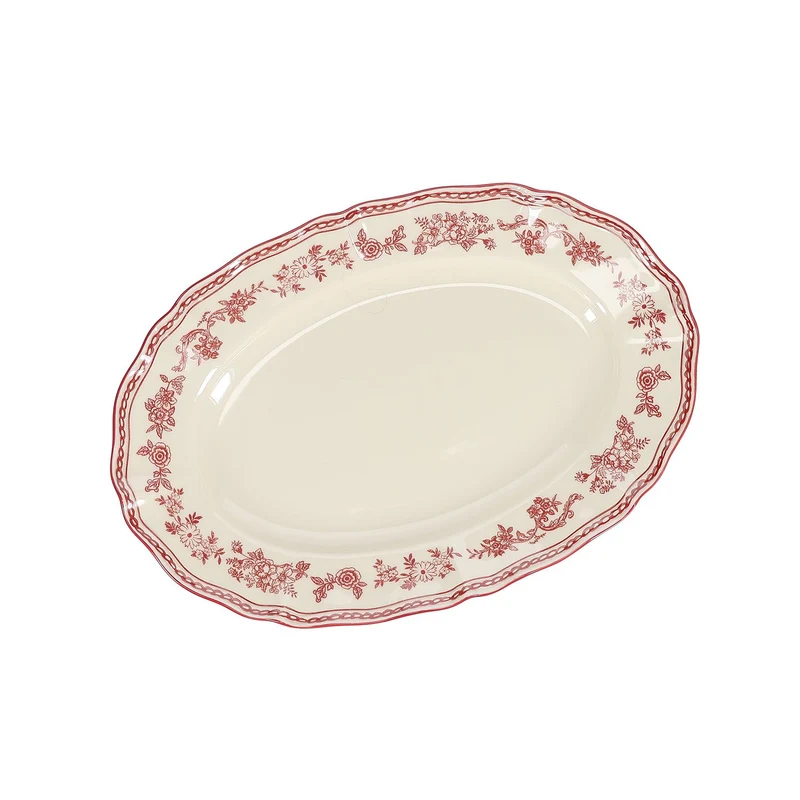 Serveerschaal 32,5x22,5cm ovaal burgundy Cyril