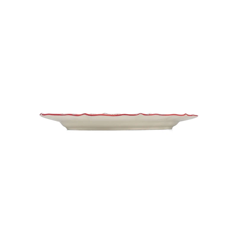 Serveerschaal 32,5x22,5cm ovaal burgundy Cyril
