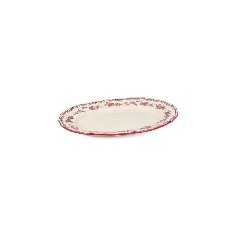 Serveerschaal 25,5x18cm ovaal burgundy Cyril