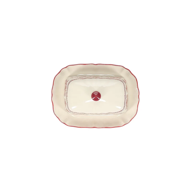 Boterpot 20x14,5xH8,5cm burgundy Cyril