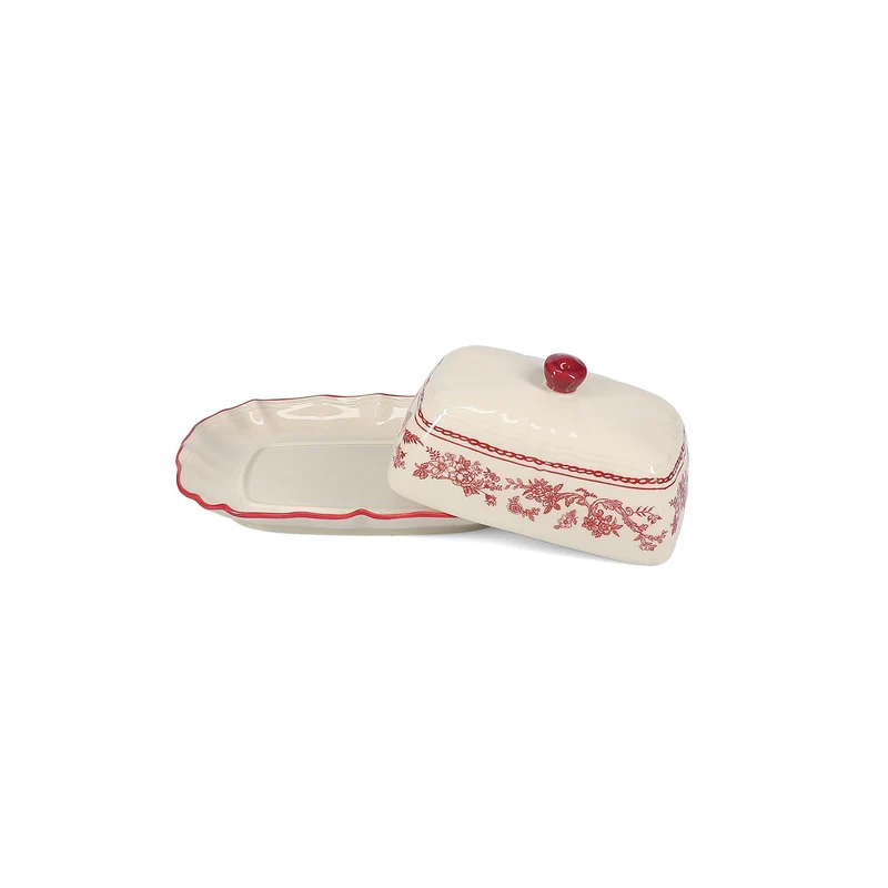Boterpot 20x14,5xH8,5cm burgundy Cyril