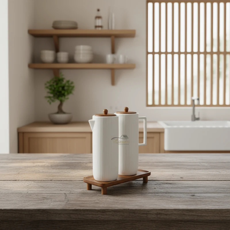 Line Olie & Azijnset met Acacia Stand