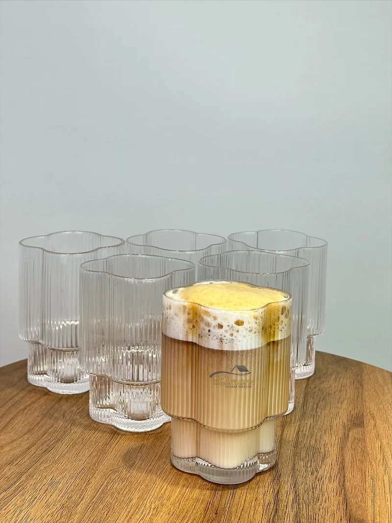 Flower Drinkglazen 6 Delig 330 ml