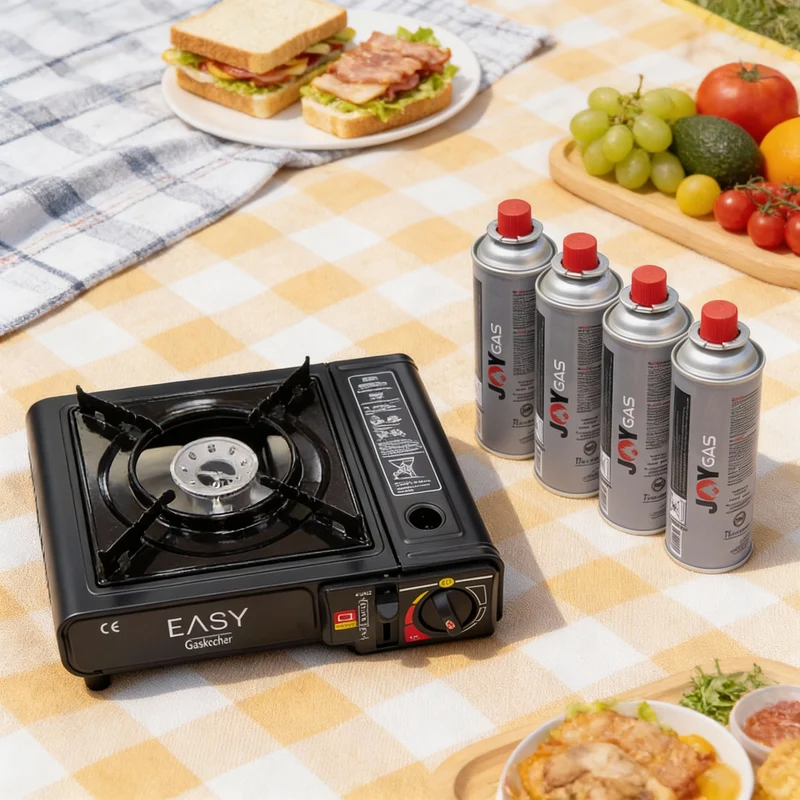 Mobiele Gaskookstel - Camping kooktoestel - Picknick gasfornuis - Noodpakket gas