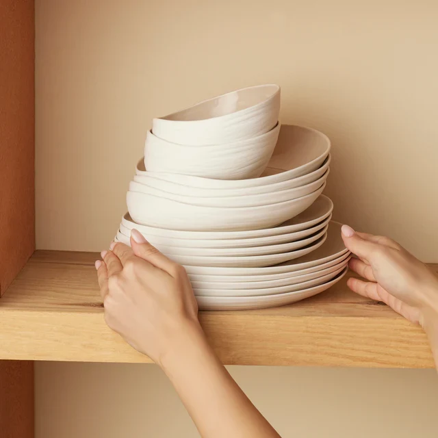 Karaca Earth Collection Rise 55-delige 12-persoons Serviesset, Cream ( ALLEEN AFHALEN )