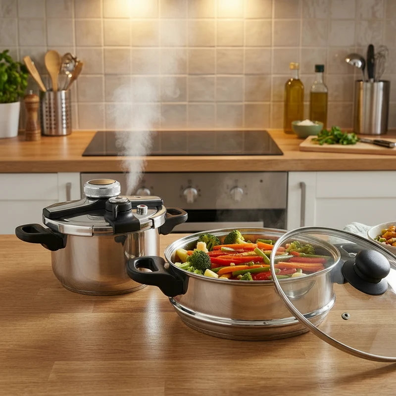 Snelkook- / couscous pan 22 cm | 4 Liter