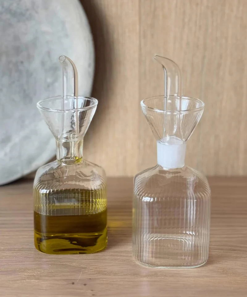 Olivetta stripe oliefles | borosilicaatglas | 170 ml