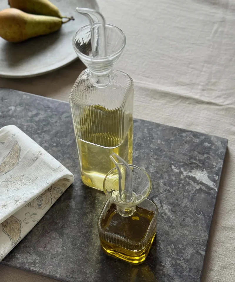 Olivetta stripe oliefles | borosilicaatglas | 170 ml