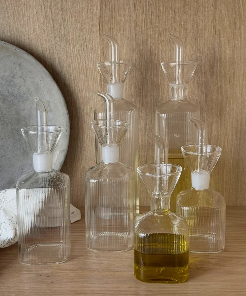 Olivetta stripe oliefles | borosilicaatglas | 170 ml