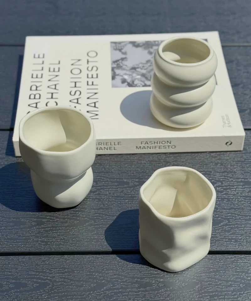 Organic keramieken Mok Beige | 2 Delig