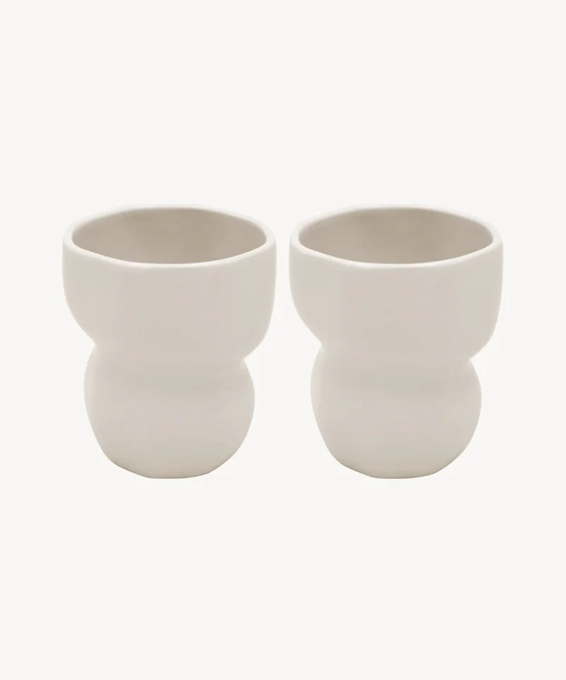 Organic keramieken Mok Beige | 2 Delig
