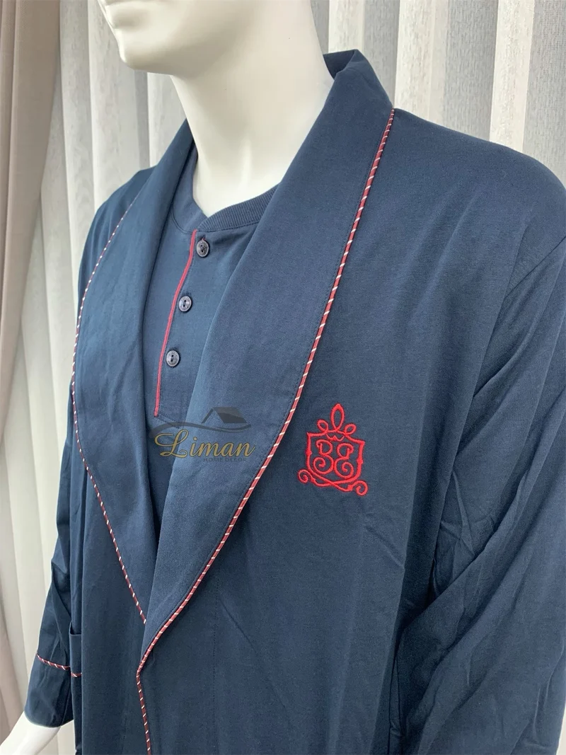 Batista 5 Delig Luxe Mannen Pyama Set Donker Blauw