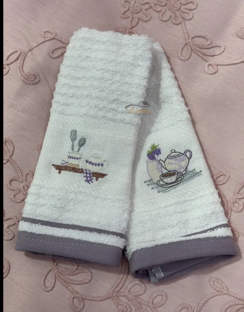 Ipekce Keuken Handdoek 30 x 50 Cm 2 Delig Paars