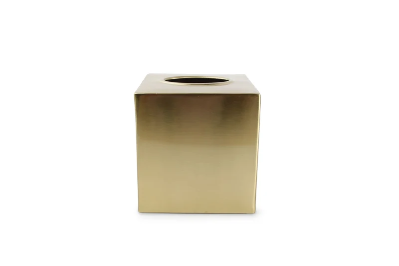 Vanity Tissue doos 12,5x12,5xH12,5cm goud