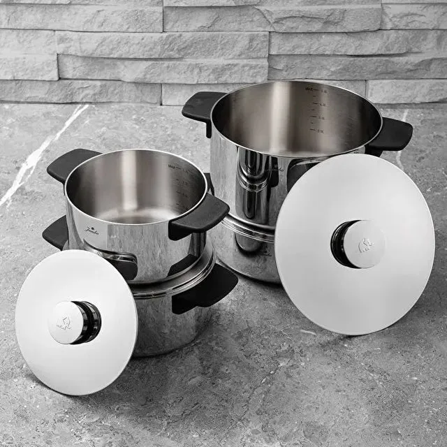 Jumbo Infinity 3PLY 8-Delig RVS -Pannenset