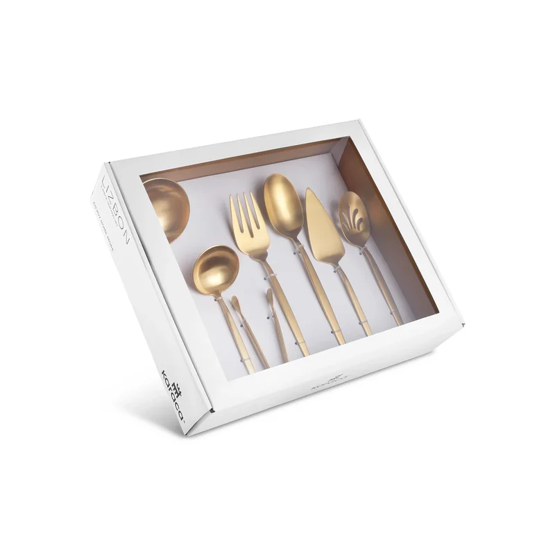 Karaca Lizbon 7-Delige keukengerei / Serviceset Gold