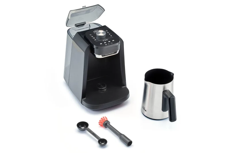 Arzum OKKA Rich Spin Pro Turkse koffiemachine met waterreservoir chroomkleur