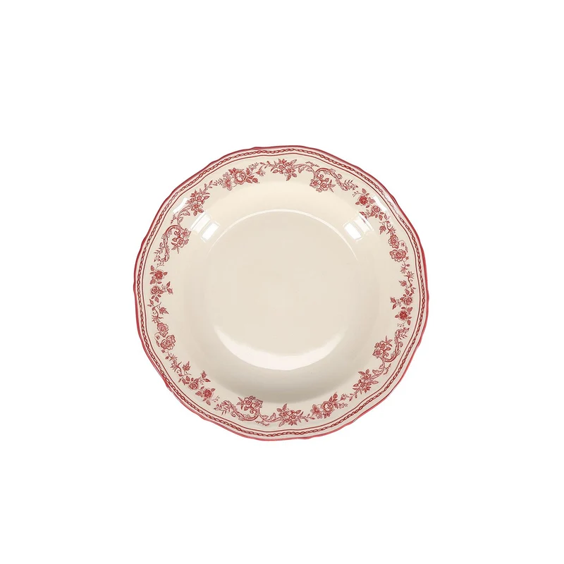 Diep bord 23/17xH4cm burgundy Cyril