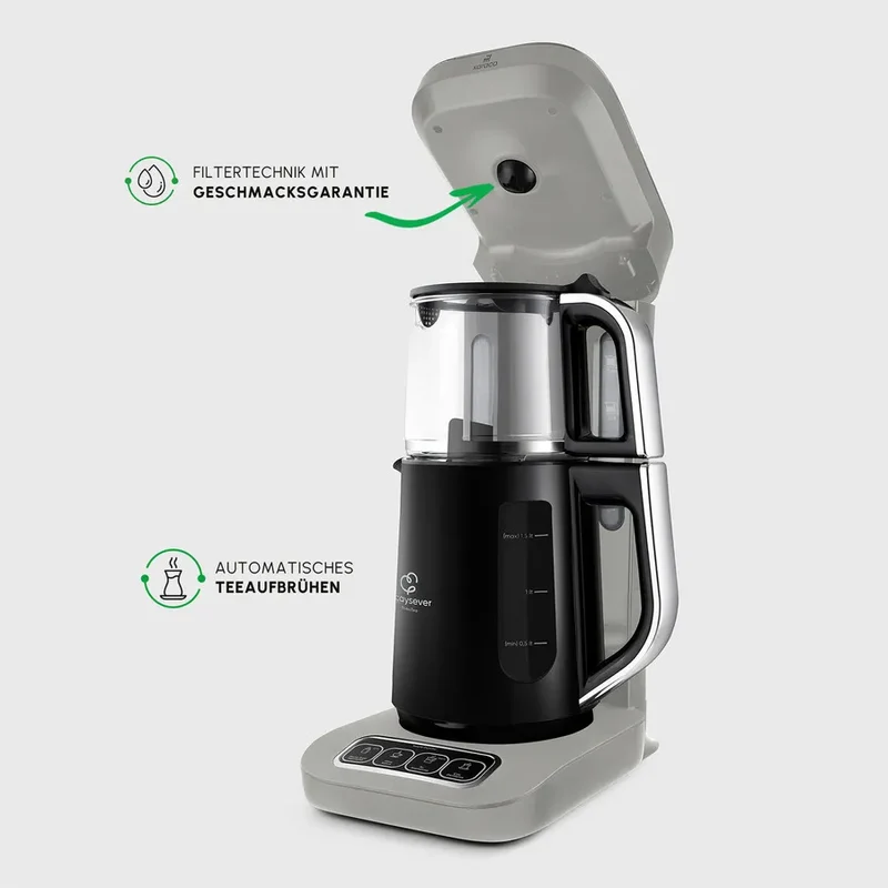 Karaca Caysever Robotea Pro 4 in 1 Elektrische Theepot / Filterkoffie Starlight - Beige