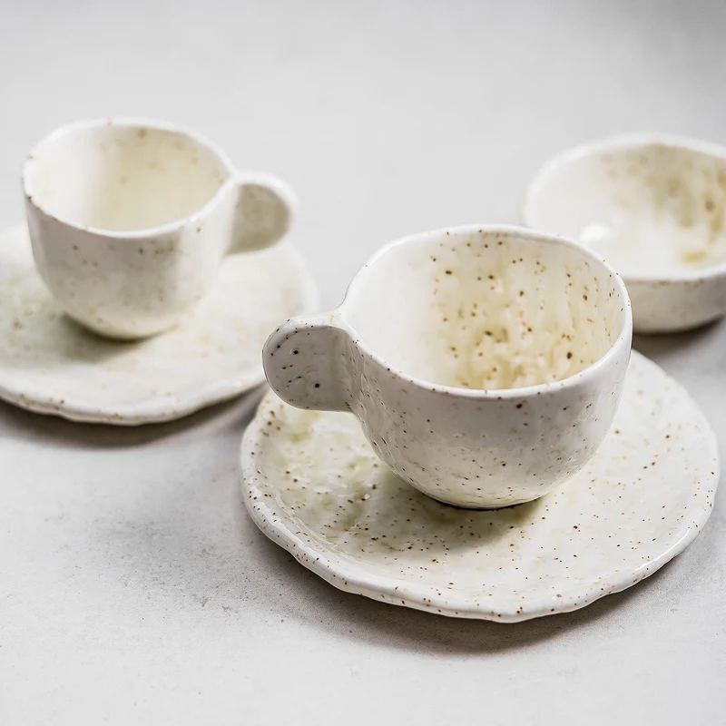 Vita Beige Koffieset 2 Delig | 1 persoons