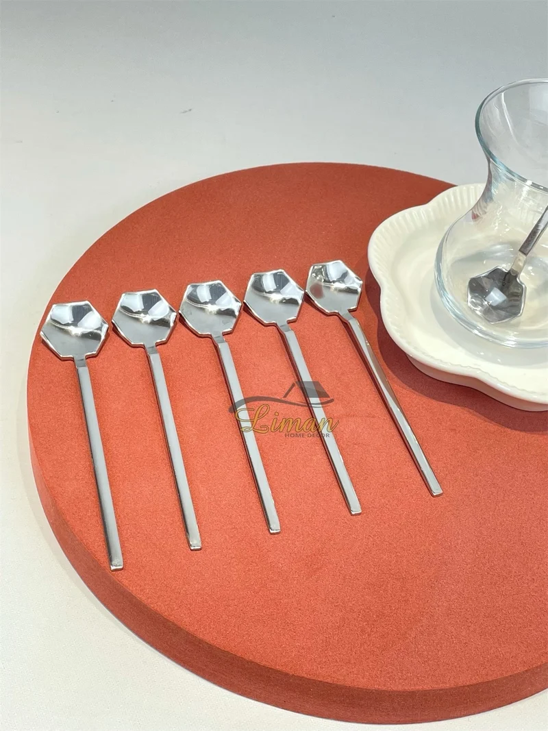 Tiamo Diamond Luxe Theelepel 6-Delig Zilver