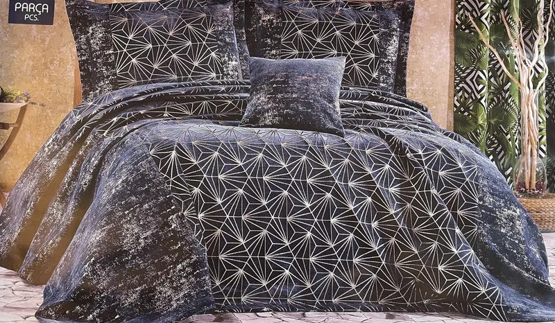 Ipekce Dior Bedspreiset 4 Delig Donker Blauw