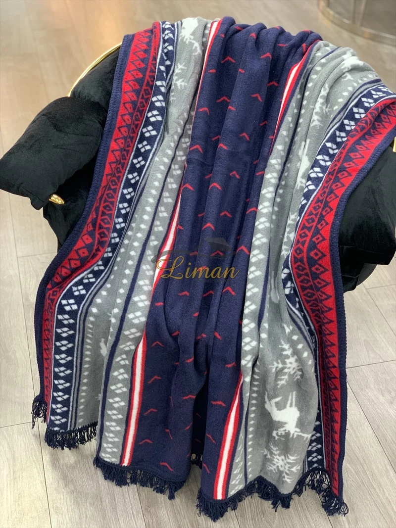 Ipekce Deken 127x155 cm Donker Blauw