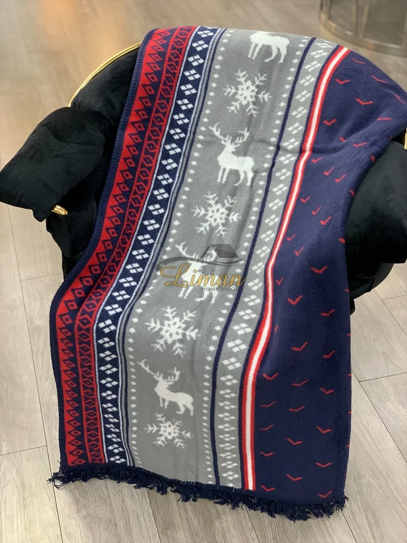 Ipekce Deken 127x155 cm Donker Blauw