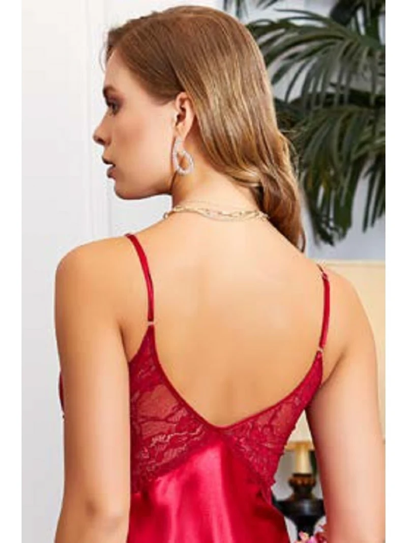 Jeremi Satijn Lingerieset 2 Delig Rood