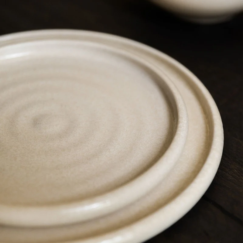 Plat bord 20,5xH2cm beige Mochi