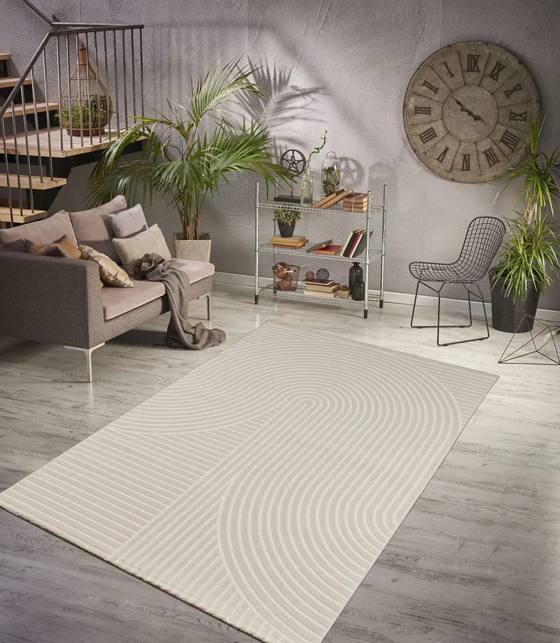 URGUP 39 HALI DARK CREAM Grote Boogjes - Japandi