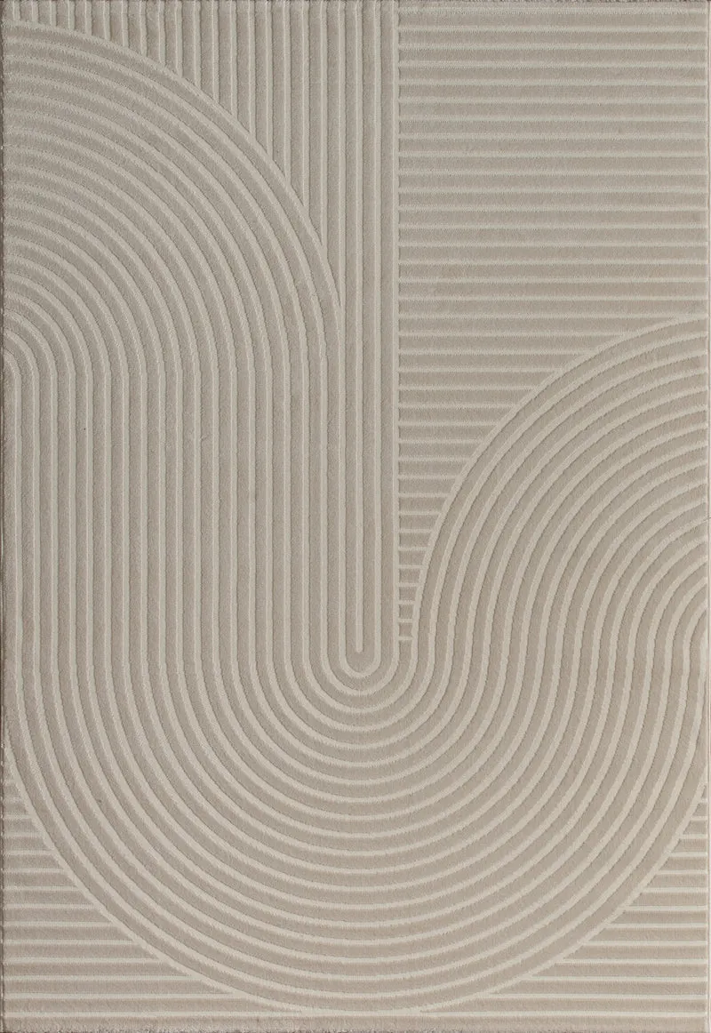URGUP 39 HALI DARK CREAM Grote Boogjes - Japandi