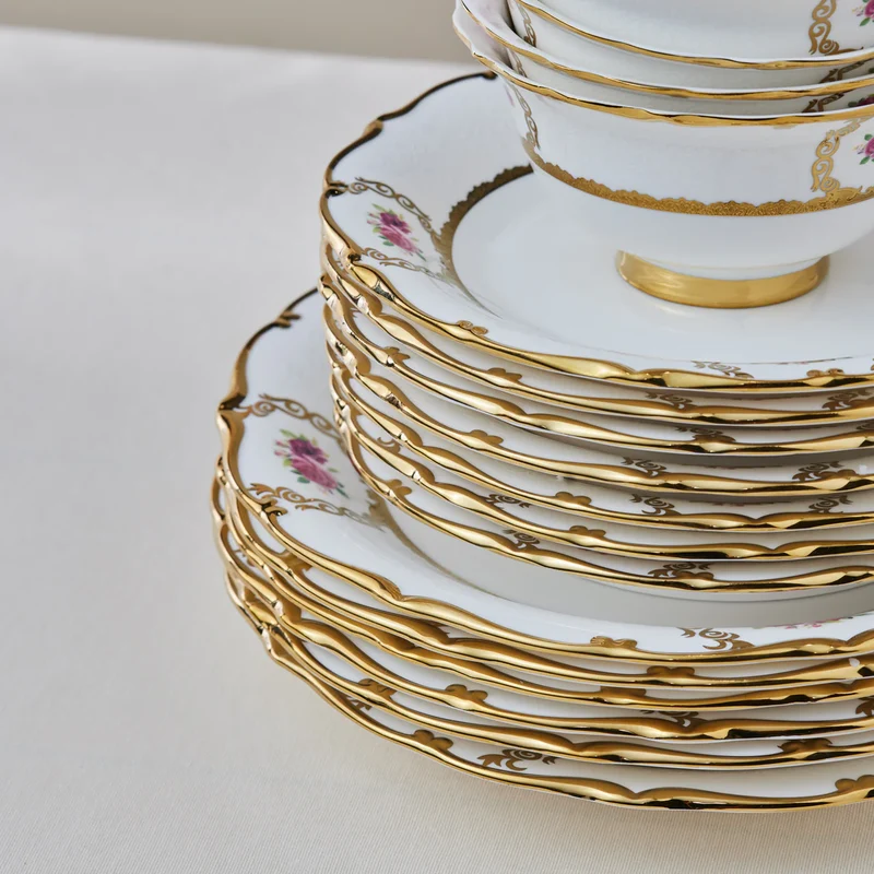 Karaca Royal Bone Elizabeth Serviesset 55-Delig | 12 persoons
