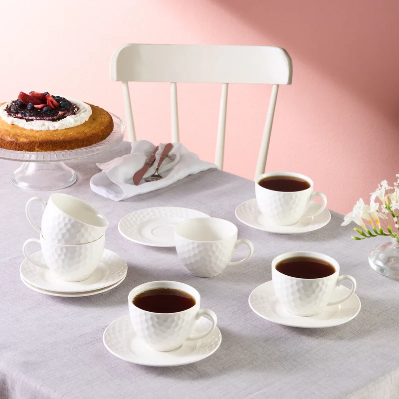 Karaca Nora Cappuccino/Nescafeset 12-Delig | 6-Persoons