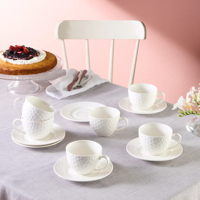Karaca Nora Cappuccino/Nescafeset 12-Delig | 6-Persoons