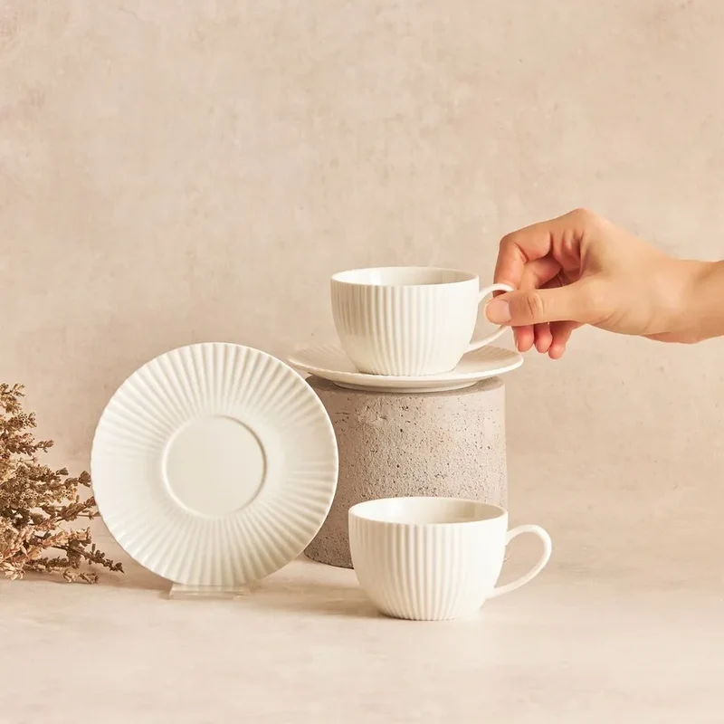 Karaca Seashell Cappuccino/Nescafeset 12-Delig | 6-Persoons