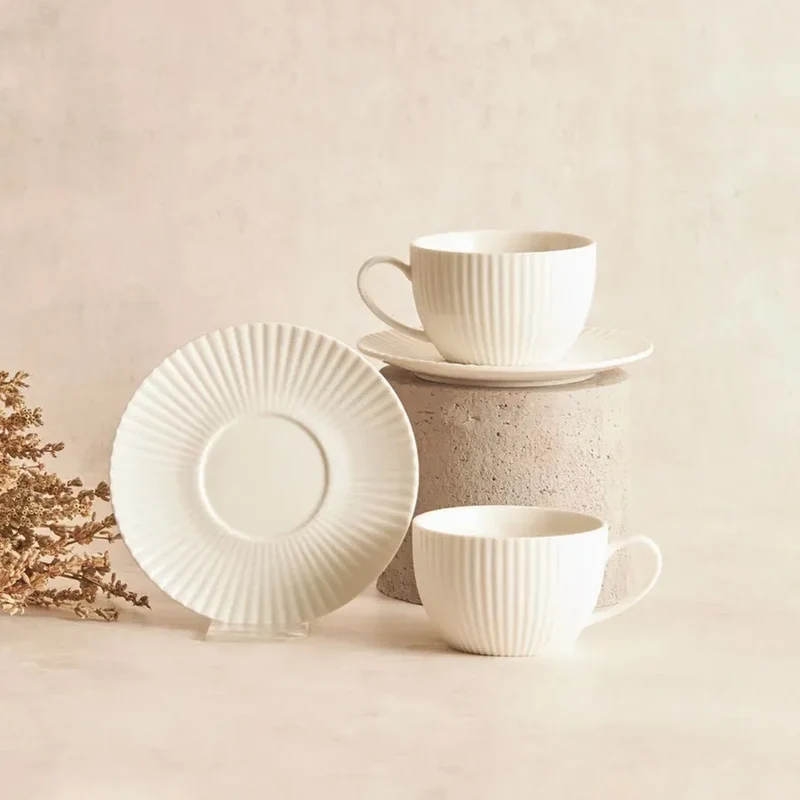 Karaca Seashell Cappuccino/Nescafeset 12-Delig | 6-Persoons