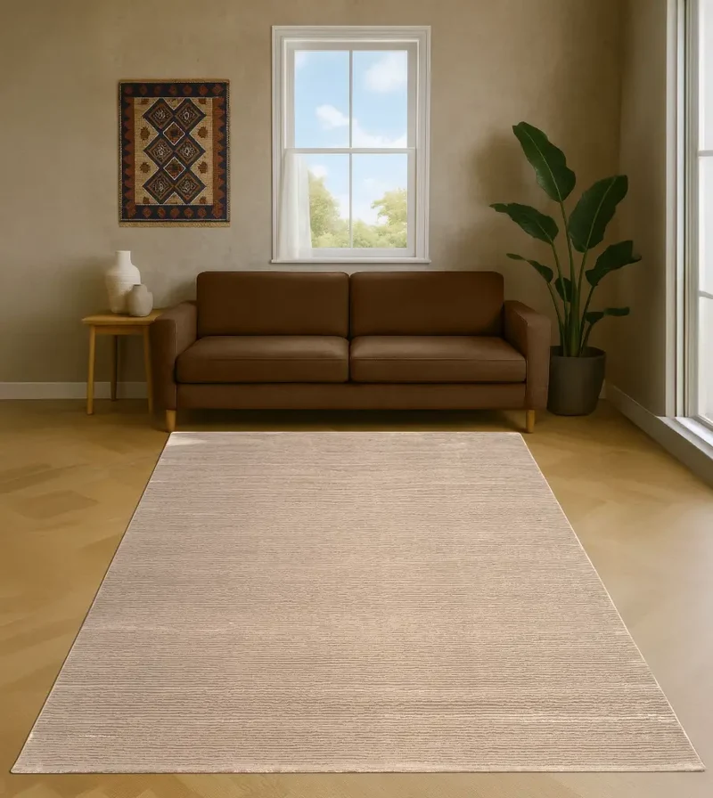 DALLAS 101 HALI BEIGE - Eenkleurig - Effen