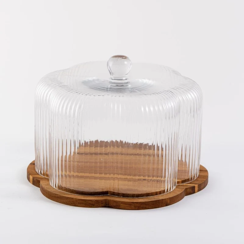 Rustic Wood Flower Taartplatteau 22,5 cm