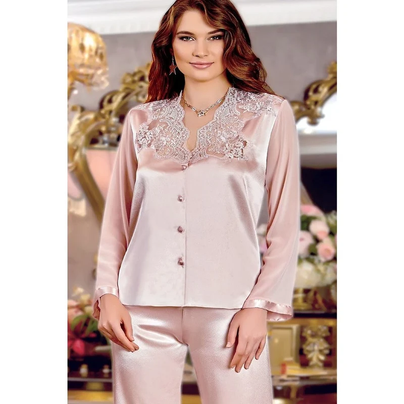 Jeremi Satijn Lingerieset 6 Delig Roze