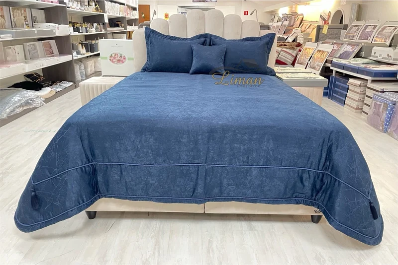 Ipekce Asos Bedspreiset 4 Delig Blauw
