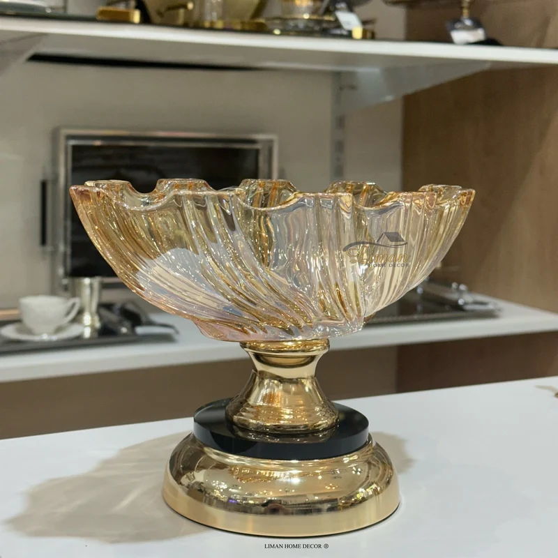 LUXE OVAAL SCHAAL GOLD -S-