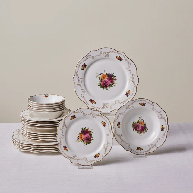 Karaca Antique Porselein Serviesset 24 Stuks | 6-Persoons
