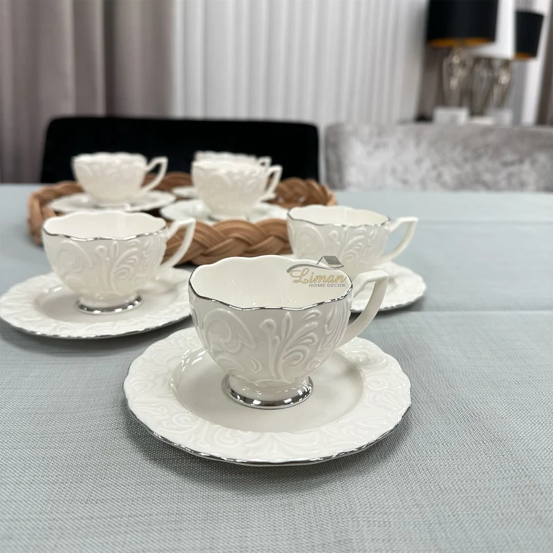 IPEK ESPRESSOSET 12 DELIG | 6 PERSOONS ZILVER