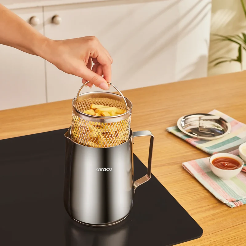 Karaca Minifry Rvs Frituurpan, 2l, Zilver