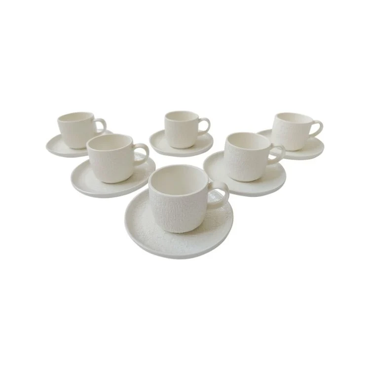 Bricard Valance Espressoset 12-Delig | 6-Persoons Wit