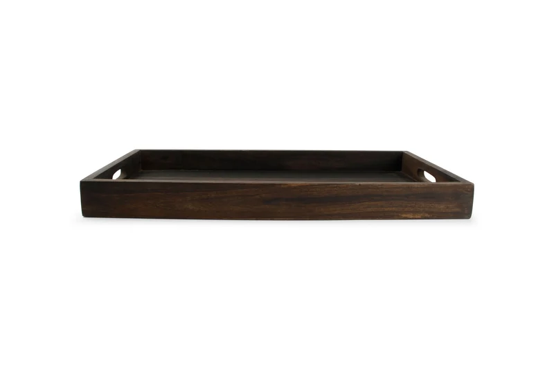 Rural Dienblad 55x30xH5cm hout zwart